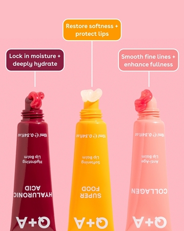 Q+A Hyaluronic Acid tinted lip balm with moisturising effect
