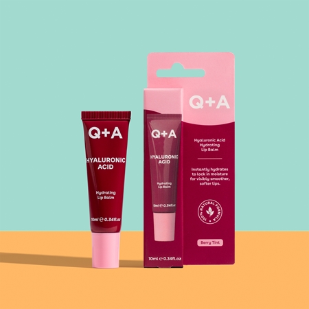 Q+A Hyaluronic Acid tinted lip balm with moisturising effect
