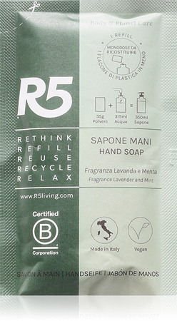 R5 Refill tekuté mýdlo na ruce náhradní náplň