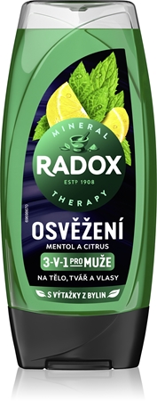 Radox Men Osvěžení sprchový gel na obličej, tělo a vlasy