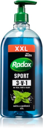 Radox Men Sport gel de ducha para hombre para cara, cuerpo y cabello