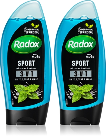 Radox Sport Mint & Sea Salt gel douche rafraîchissant conditionnement avantageux