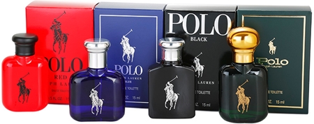 Ralph Lauren The World of Polo Fragrances Gift Set I. Red + Blue + Black + Green