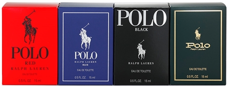 Ralph Lauren The World of Polo Fragrances Gift Set I. Red + Blue + Black + Green