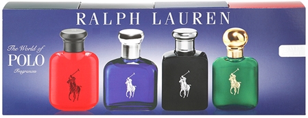 Ralph Lauren The World of Polo Fragrances Gift Set I. Red + Blue + Black + Green