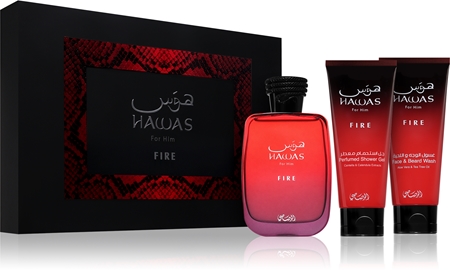 Rasasi Hawas Fire gift set for men