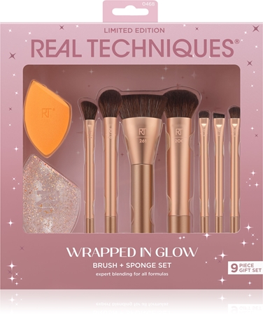 Real Techniques Wrapped In Glow Brush + Sponge Set Penselen Set