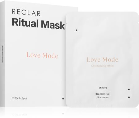 RECLAR Ritual Mask Love Mode Mascarilla facial de hoja un solo uso para todo tipo de pieles