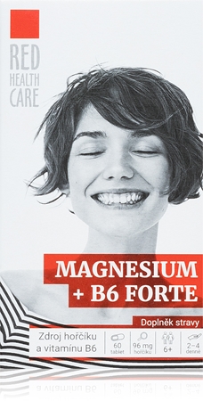 Red Health Care Magnesium + B6 Forte tablety pro normální činnost nervové soustavy