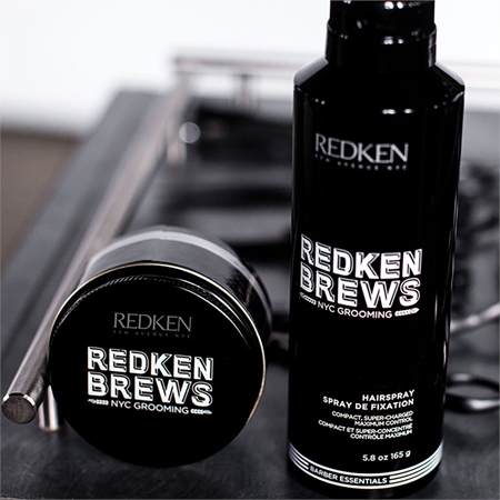Redken Brews hairspray with extra strong hold