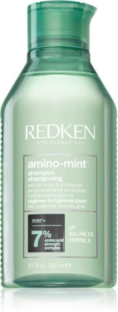 Redken Amino Mint shampoing nettoyant doux pour cheveux qui deviennent gras très vite