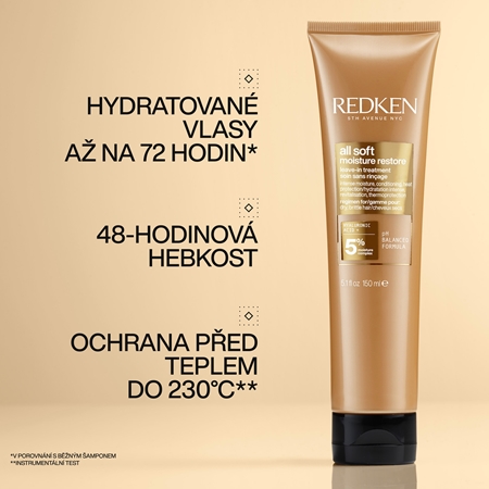 Redken All Soft posilující bezoplachová péče pro výživu a hydrataci