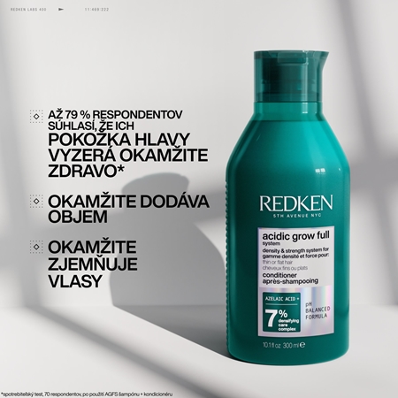 Redken Acidic Grow Full System Conditioner kondicionér pre jemné vlasy bez objemu