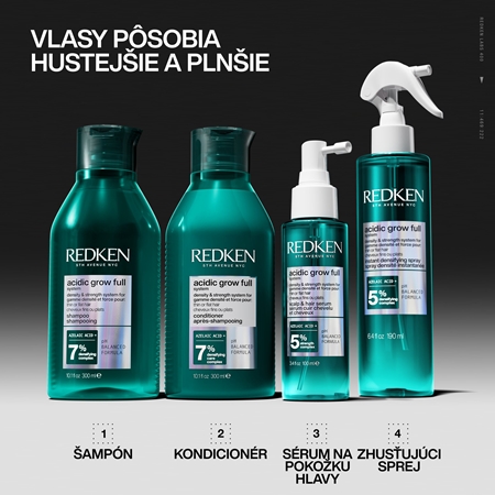 Redken Acidic Grow Full System Conditioner kondicionér pre jemné vlasy bez objemu