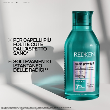 Redken Acidic Grow Full System Shampoo shampoo per capelli deboli e danneggiati per ripristinare la densità dei capelli