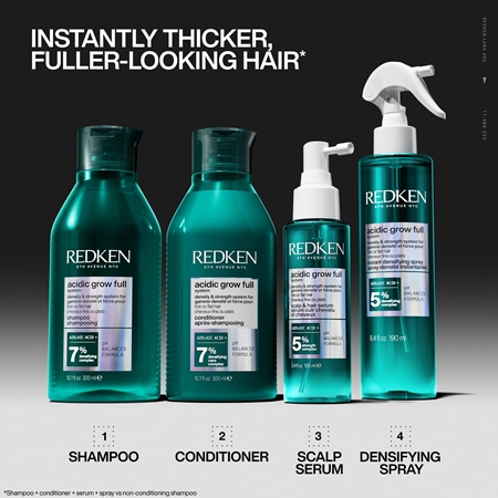 Redken Acidic Grow Full System Shampoo Shampoo for Weak and Damaged Hair to restore hair density