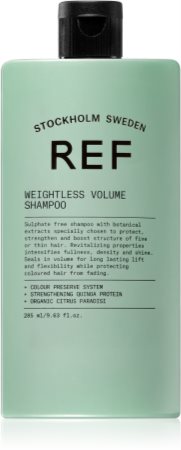 REF Weightless Volume Shampoo šampon za fine in tanke lase za volumen od korenin