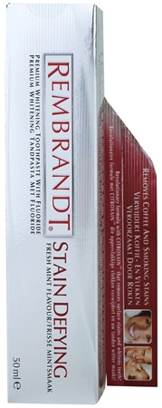 Marke
 Rembrandt Stain Defying bleichende Zahnpasta