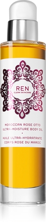 REN Moroccan Rose moisturising body oil with rose fragrance