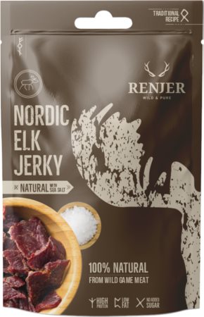 RENJER Nordic Elk Jerky Sea Salt suszone mięso łoś