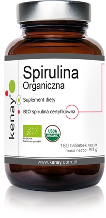 Kenay Spirulina Organiczna tabletki o działaniu przeciwutleniającym