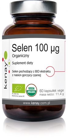 Kenay Organic selenium 100 mcg BIO kapsułki piękne włosy, skóra i paznokcie