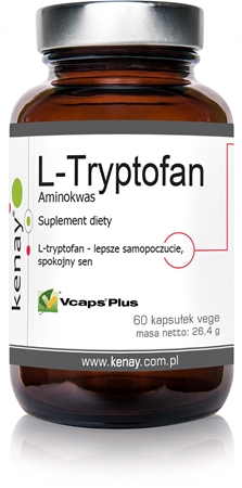 Kenay L-Tryptofan kapsułki dla złagodzenia stresu i komfortu psychicznego