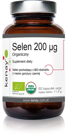 Kenay Organic selenium 200 mcg BIO kapsułki na piękne włosy, skórę i paznokcie