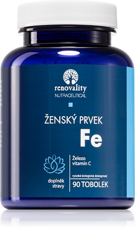 Renovality Ženský prvek Fe tobolky pro normální tvorbu červených krvinek a hemoglobinu