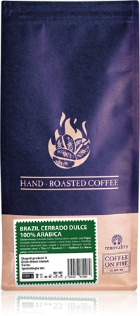 Renovality Coffee on fire Cerrado Dulce, 100% Arabica pražená zrnková káva