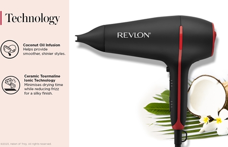 Revlon Beauty SmoothstayTM Coconut oil-infused Hair dryer Hair Dryer