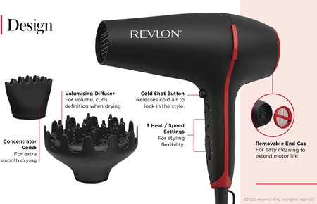Revlon Beauty SmoothstayTM Coconut oil-infused Hair dryer Hair Dryer