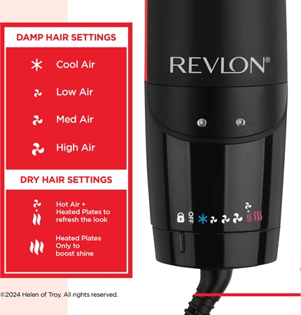 Revlon Beauty Salon One-Step Air Straightener Dryer & Styler straightening hair brush