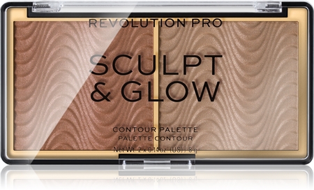 Revolution PRO Sculpt And Glow Kontuur- ja esiletõstepalett