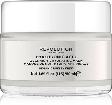 Revolution Skincare Hyaluronic Acid máscara de noite hidratante para rosto