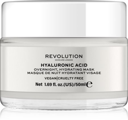 Revolution Skincare Hyaluronic Acid nočná hydratačná maska na tvár