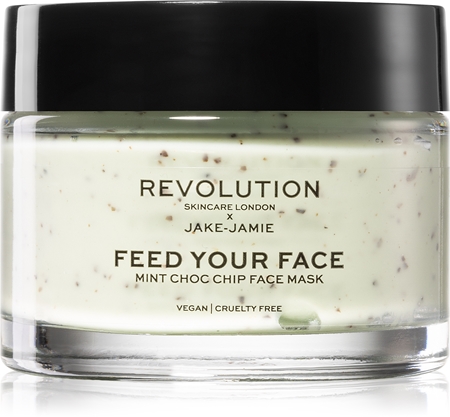 Revolution Skincare X Jake-Jamie Mint Choc Chip refreshing and soothing face mask with peppermint