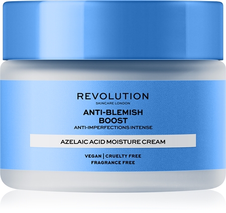 Revolution Skincare Boost Anti Blemish Azelaic Acid nyugtató és hidratáló krém a hiperpigmentációs bőrre