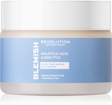 Revolution Skincare Blemish Salicylic Acid & Zinc PCA gel-crème hydratant pour peaux grasses et à problèmes