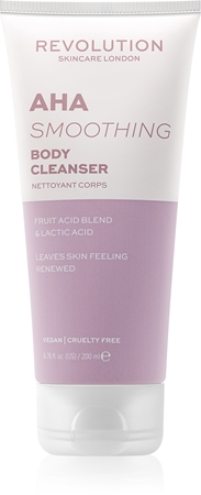 Revolution Skincare Body AHA (Smoothing) gel de duche de limpeza com AHA
