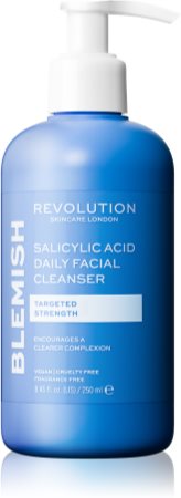 Revolution Skincare Blemish Salicylic Acid gel de limpeza profunda para pele problemática, acne