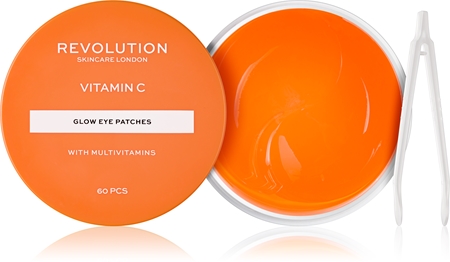 Revolution Skincare Vitamin C With Multivitamins hydrogelová maska na oční okolí pro rozjasnění a hydrataci