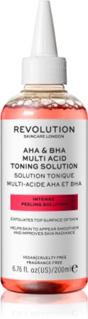 Revolution Skincare AHA + BHA Multi Acid Toning Solution loțiune tonică exfoliantă Cu AHA Acizi