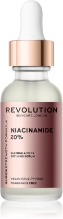 Revolution Skincare Niacinamide 20% Intensīvas iedarbības serums palielinātām porām