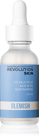 Revolution Skincare Blemish 2% Salicylic Acid & 5% Niacinamide upokojujúce sérum pre problematickú pleť, akné