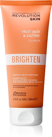 Revolution Skincare Brighten Fruit Acid & Enzyme rozświetlający żel do mycia z AHA