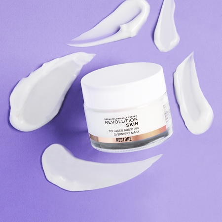 Revolution Skincare Restore Collagen Boosting renewing night cream mask to support collagen production