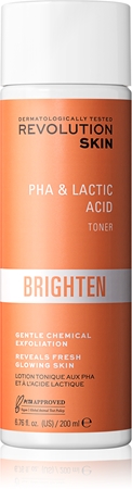 Revolution Skincare Brighten PHA & Lactic Acid jemné exfoliační tonikum pro suchou a citlivou pokožku