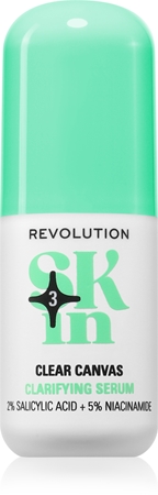Revolution Skincare Clearly Clarify Clear Canvas vyhlazující exfoliační sérum s niacinamidem