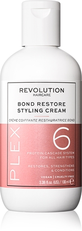 Revolution Haircare Plex No.6 Bond Restore Styling Cream öblítést nem igénylő regeneráló ápolás a károsult hajra